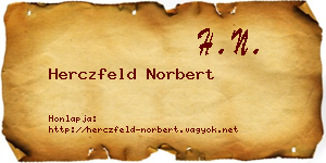 Herczfeld Norbert névjegykártya